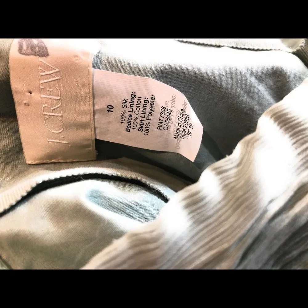 J. Crew Silk Strapless Dress‎